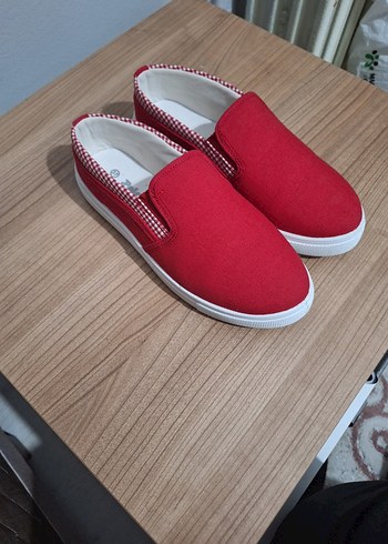 Kırmızı Kadın Günlük Dolgu Topuk Ayakkabı - Görsel 2