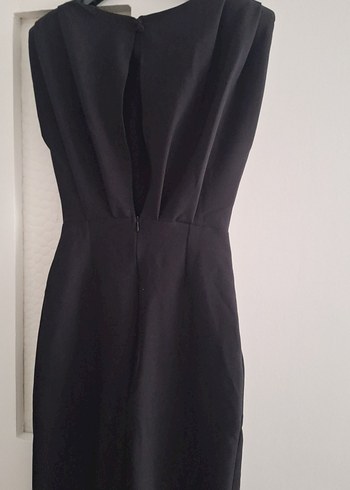 Siyah İnce Askılı Uzun Elbise - Görsel 4