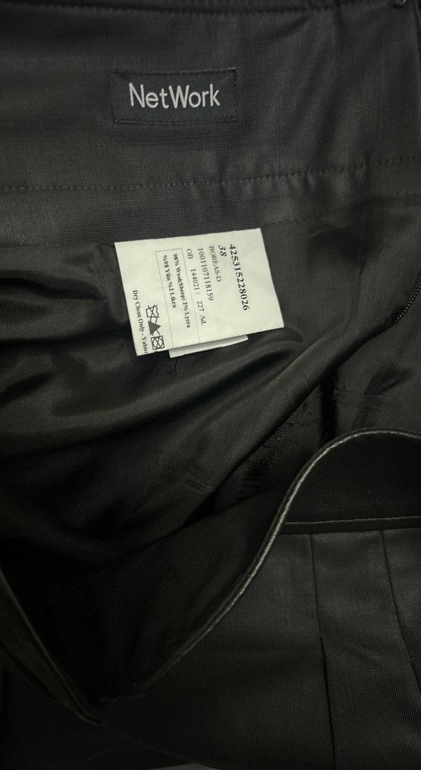 Kemerli Siyah Deri bel saten Etek - Görsel 3