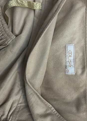 Bej Uzun süet Drapeli Bohem Etek - Görsel 3