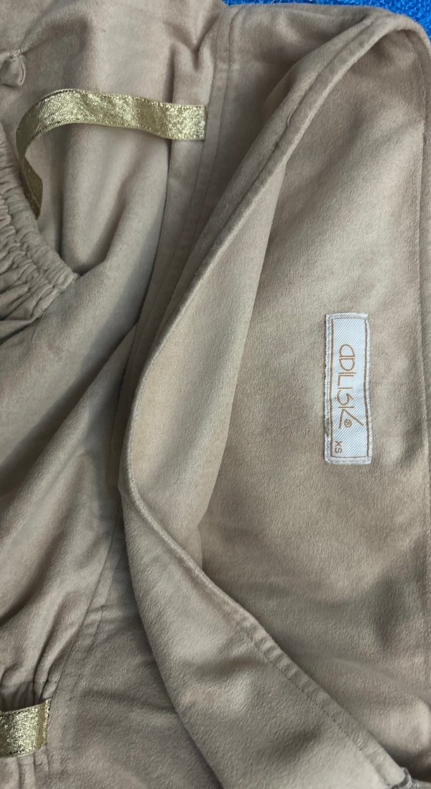 Bej Uzun süet Drapeli Bohem Etek - Görsel 3