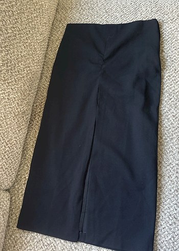 Siyah Pilili Uzun Hamile Eteği - Görsel 2