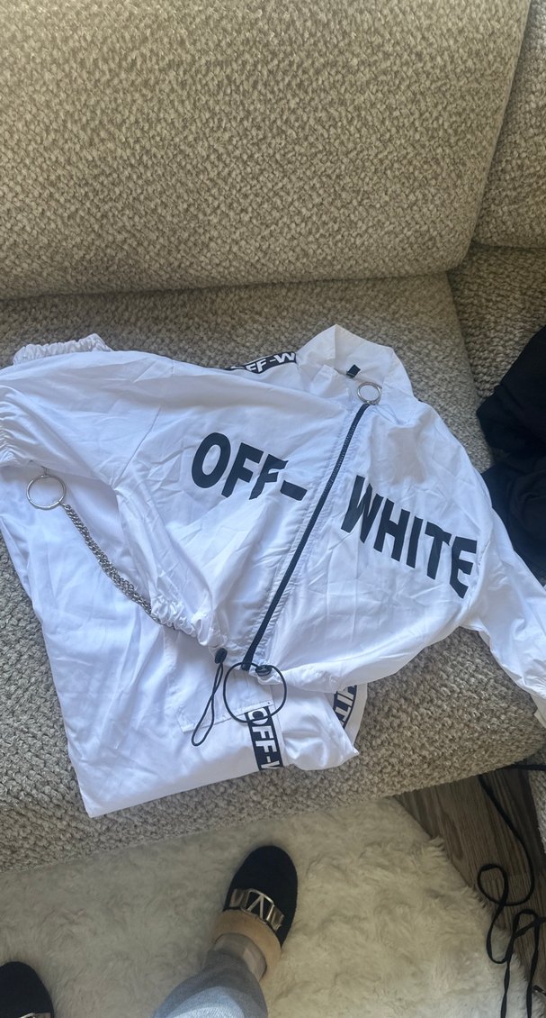 Beyaz Off-White Mini Tişört - Görsel 2