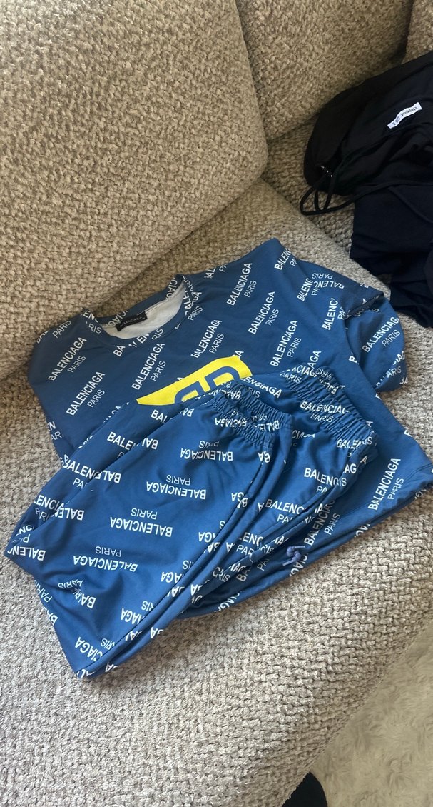 Renkli Baskılı Mavi Erkek Kısa Kollu Pijama Takımı - Görsel 3