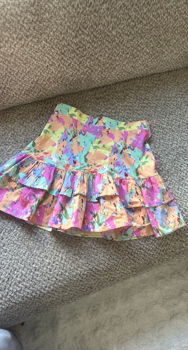 Renkli Fırfırlı Mini Etek - Görsel 3