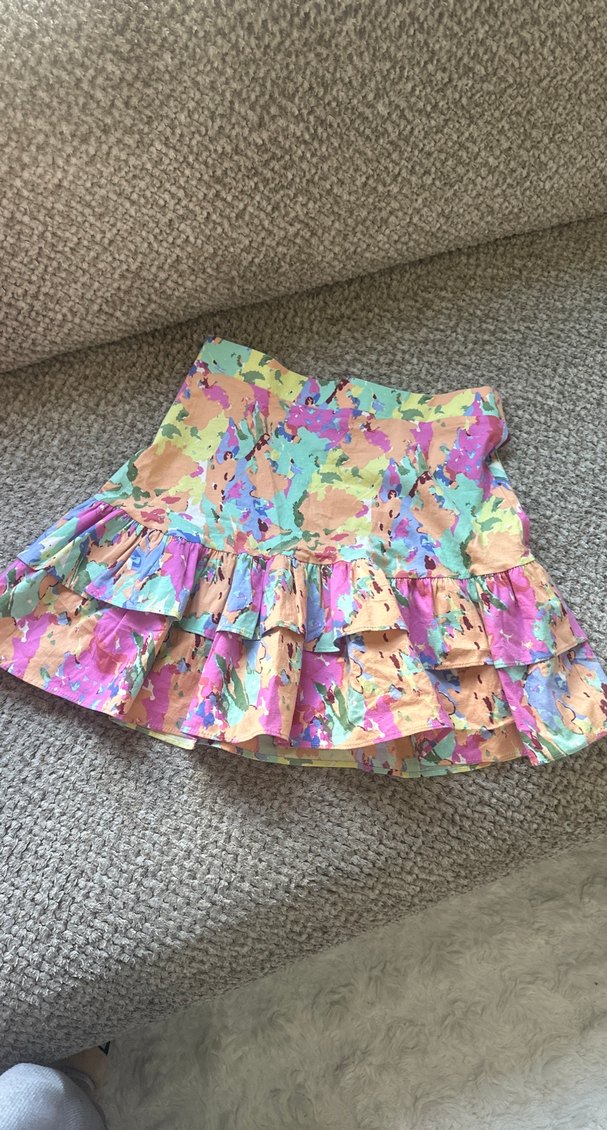 Renkli Fırfırlı Mini Etek - Görsel 2