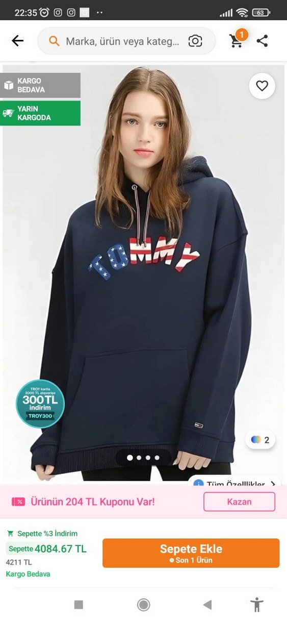 Tommy Hoodie - Görsel 4