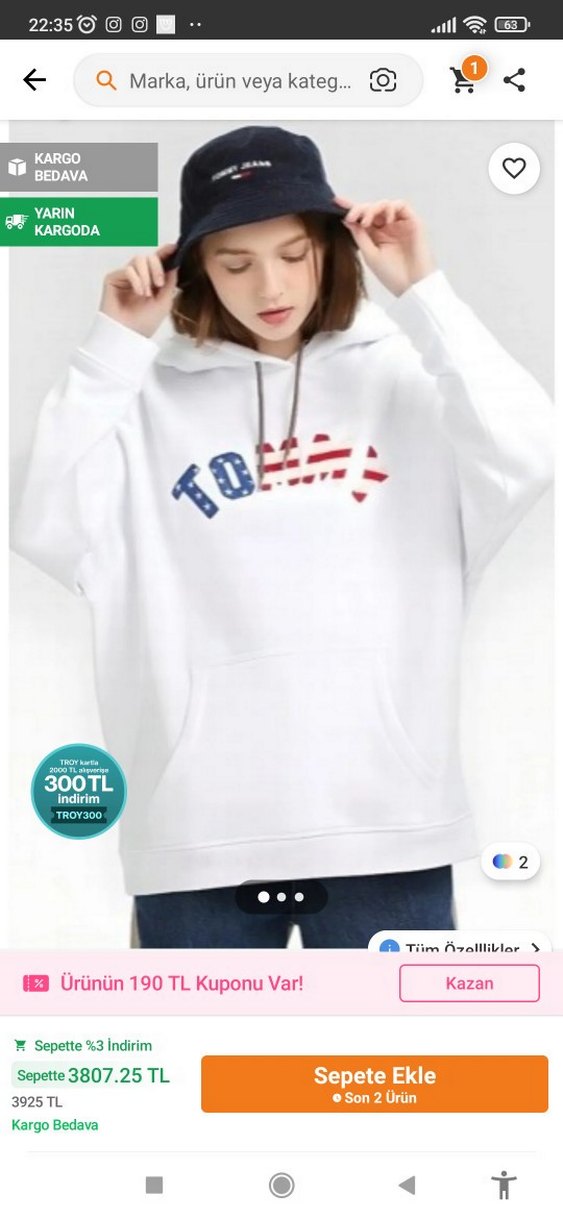 Tommy Hoodie - Görsel 3