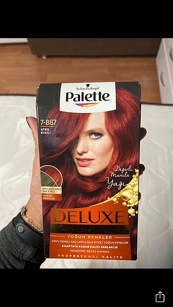 palette deluxe ateş kızılı saç boyası