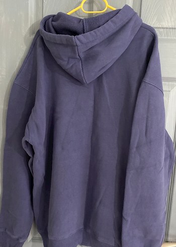 m Beden mavi Renk Mavi Kapüşonlu Kadın Sweatshirt