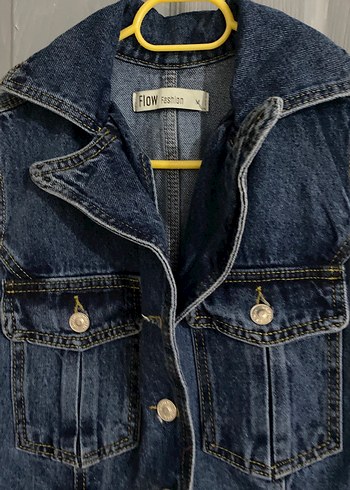 m Beden Düğmeli Kolsuz Lacivert Denim Elbise