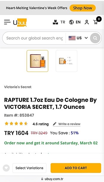  Beden Victoria?s Secret Rapture Parfüm