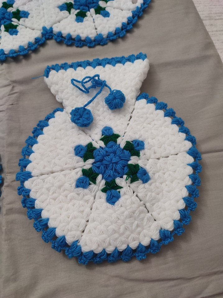 El Örgüsü Mavi Beyaz Lif Seti - Görsel 3