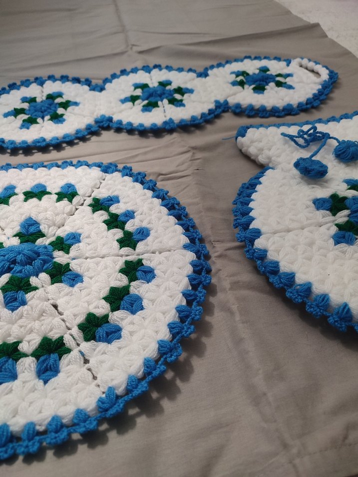 El Örgüsü Mavi Beyaz Lif Seti - Görsel 5