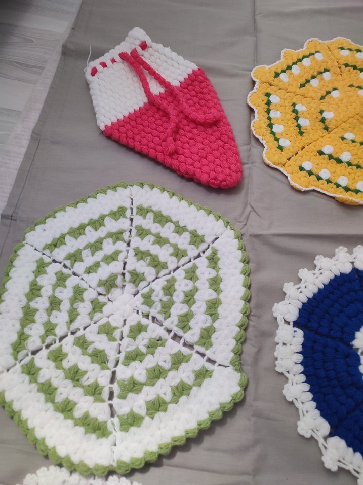 Renkli El Örgüsü Banyo Süngeri Seti - Görsel 5