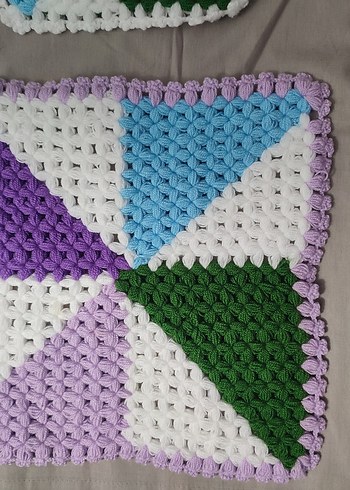 Çok Renkli Örgü Banyo Süngeri Seti - Görsel 2