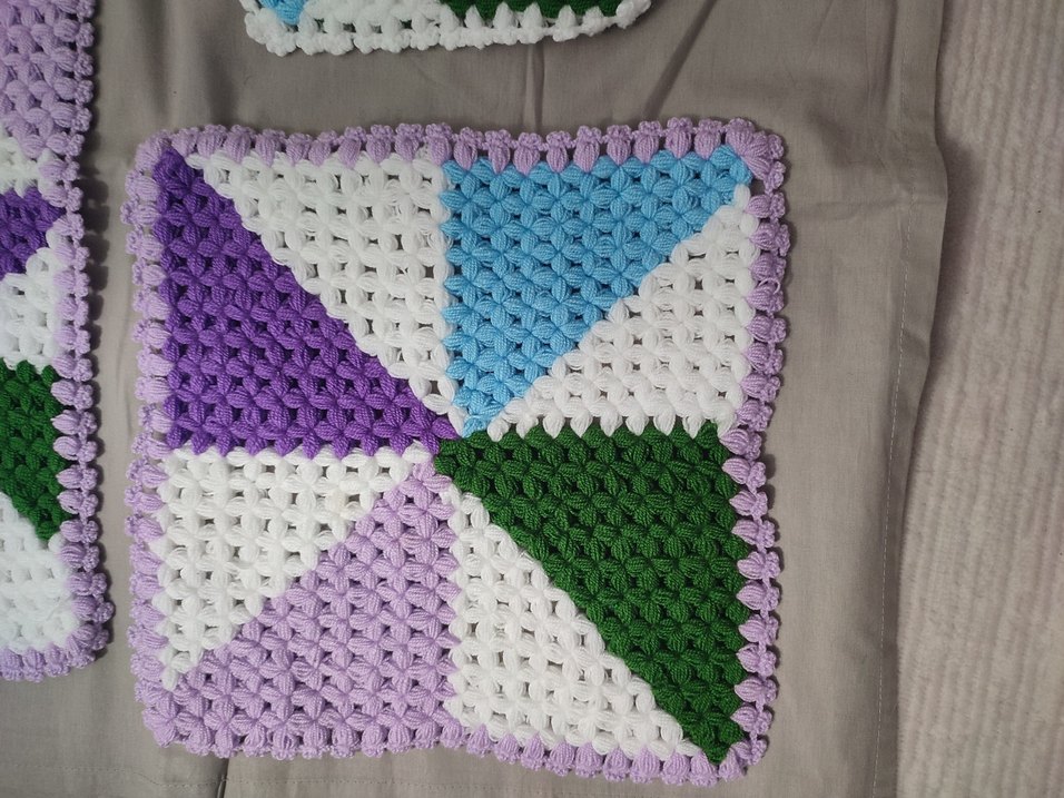 Çok Renkli Örgü Banyo Süngeri Seti - Görsel 2