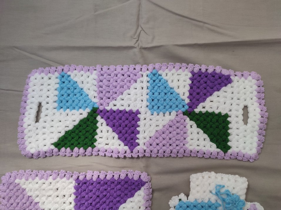 Çok Renkli Örgü Banyo Süngeri Seti - Görsel 4