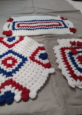 Renkli El Örgüsü Banyo Süngeri Seti - Görsel 5