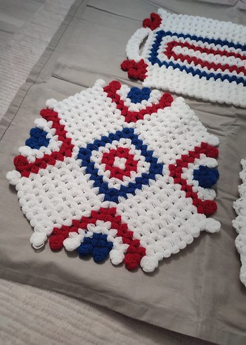 Renkli El Örgüsü Banyo Süngeri Seti - Görsel 2