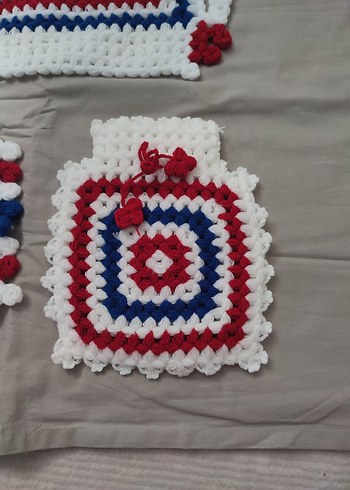 Renkli El Örgüsü Banyo Süngeri Seti - Görsel 3