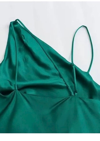 Zara saten elbise - Görsel 8