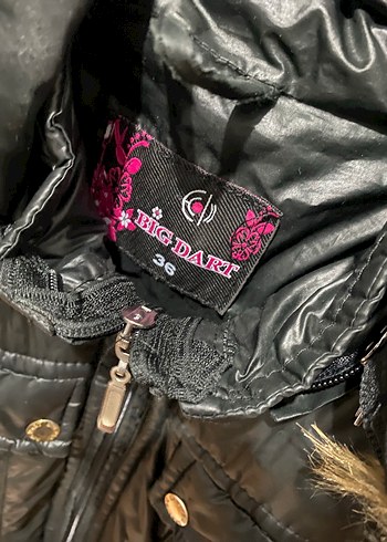 Kürk Detaylı Siyah Kadın Kışlık Mont - Görsel 4