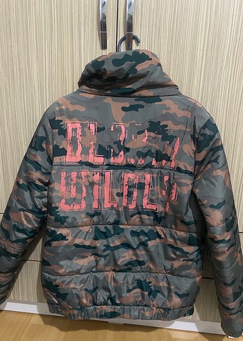 Kamuflaj Desenli Kadın Kışlık Mont - Görsel 3