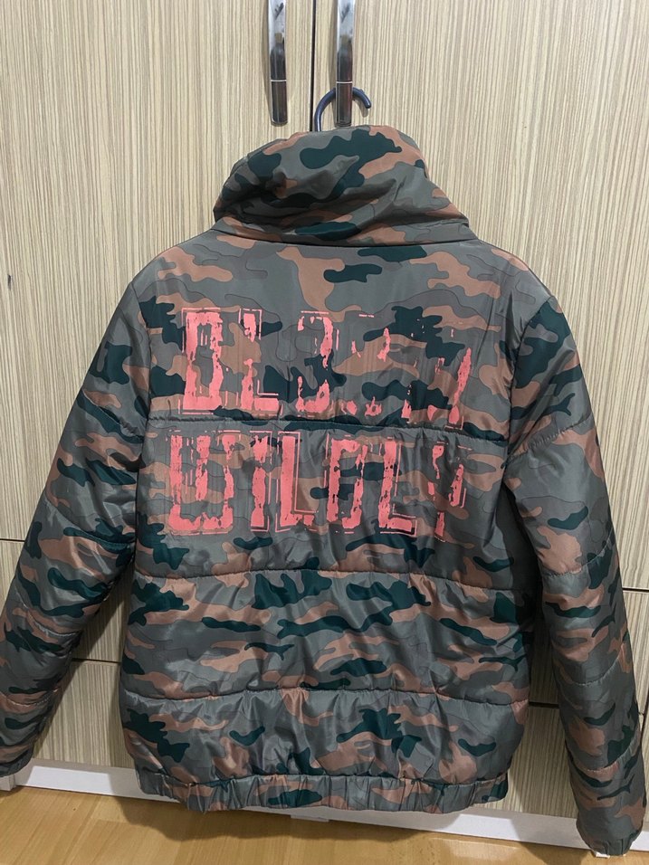 Kamuflaj Desenli Kadın Kışlık Mont - Görsel 3