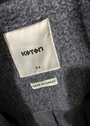 Gri Uzun Kadın Kaban - Görsel 3