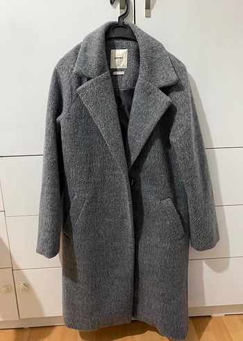 Gri Uzun Kadın Kaban - Görsel 2