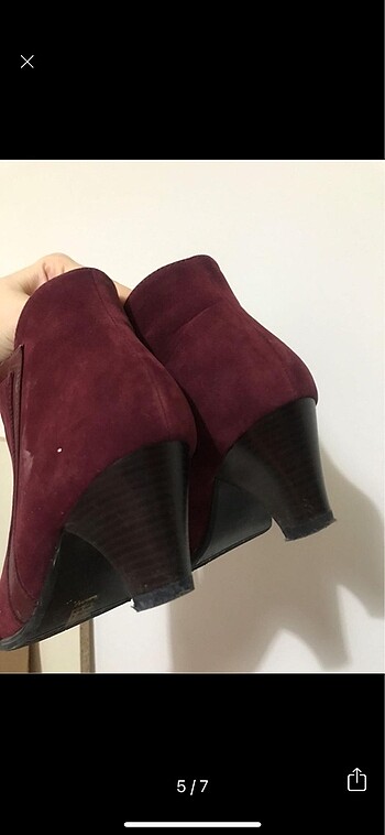 37 Beden bordo Renk Kısa bot
