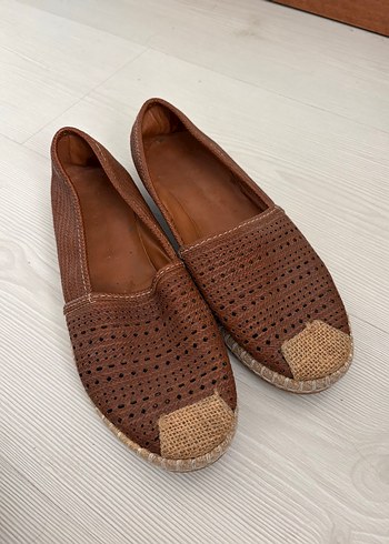 Bambi Kahverengi Hasir Detayli Espadril Slip On
