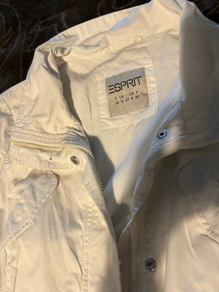 Düğmeli Beyaz Midi Kadın Ceket - Görsel 2