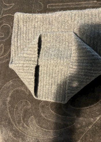 Zara Gri  yün straplez üst - Görsel 3