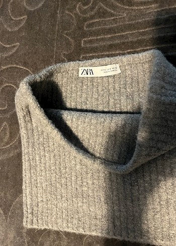 Zara Gri  yün straplez üst - Görsel 2
