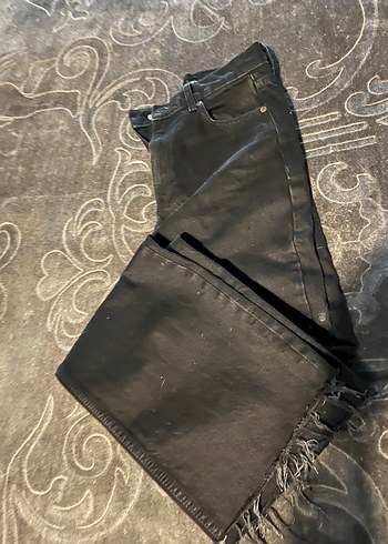 Zara Siyah düz kesim Kot Pantolon - Görsel 4