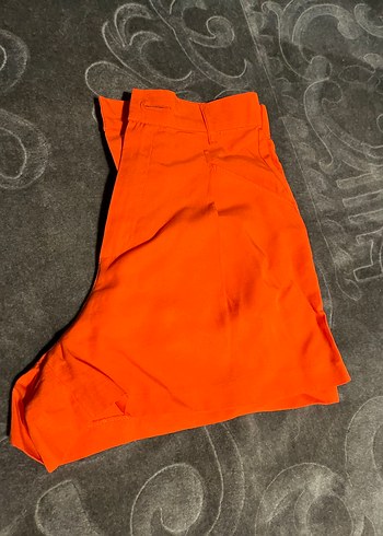 Kadın Turuncu Mini Şort - Görsel 7