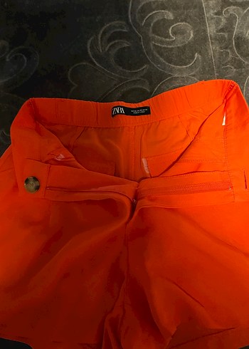 Kadın Turuncu Mini Şort - Görsel 3