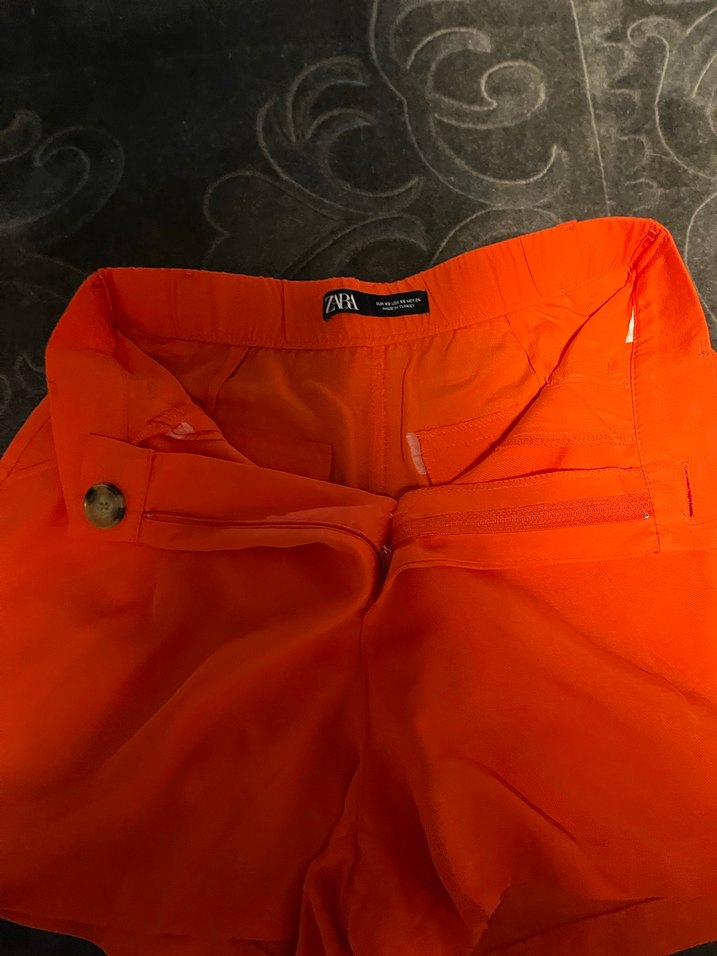 Kadın Turuncu Mini Şort - Görsel 3