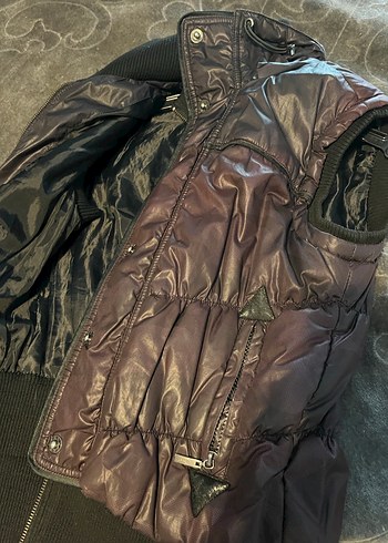 Düğmeli Kahverengi Deri Yelek - Görsel 7