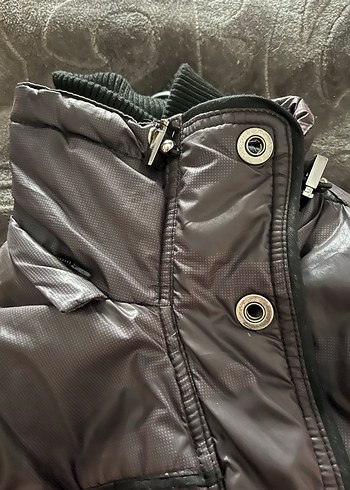 Düğmeli Kahverengi Deri Yelek - Görsel 9