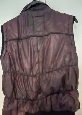 Düğmeli Kahverengi Deri Yelek - Görsel 3