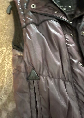 Düğmeli Kahverengi Deri Yelek - Görsel 5