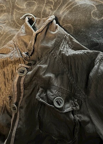 Düğmeli Kahverengi Midi Ceket - Görsel 7