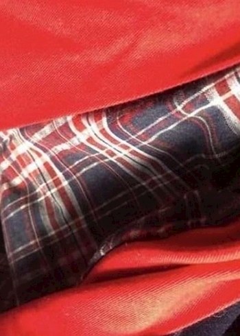 Kırmızı Ekose Desenli Yatak Örtüsü - Görsel 13