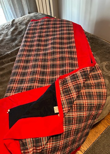Kırmızı Ekose Desenli Yatak Örtüsü - Görsel 7