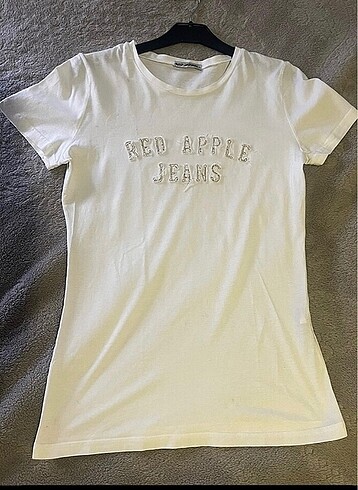 Red Apple beyaz T-shirt