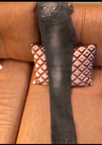 m Beden Zara TRF koyu gri jean pantolon