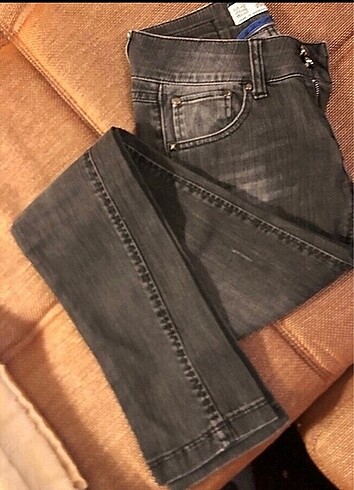 Zara TRF koyu gri jean pantolon